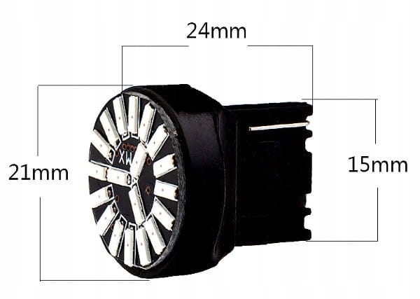 Żarówka WY21W T20 7440 LED 19SMD CANBUS POMARAŃCZOWA