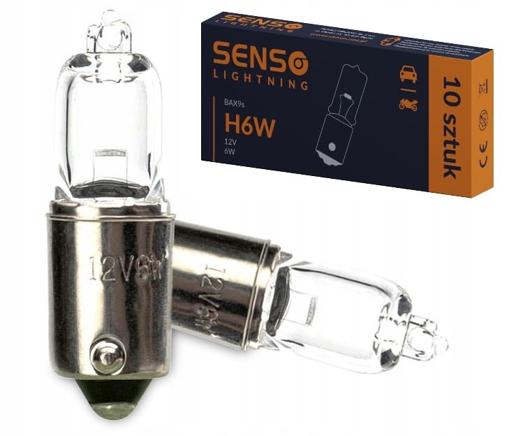 ŻARÓWKA SENSO H6W 12V 6W BAX9s HALOGENOWE x10sztuk