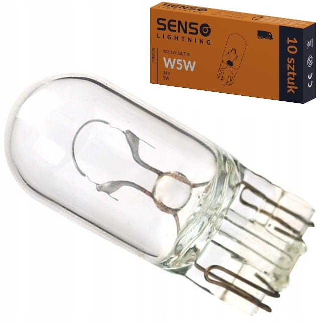 ŻARÓWKI POSTOJÓWKI SENSO W5W 24V 5W E4 x10sztuk