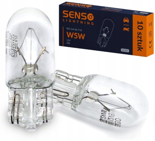 ŻARÓWKI POSTOJÓWKI SENSO W5W 12V 5W E4 x10sztuk