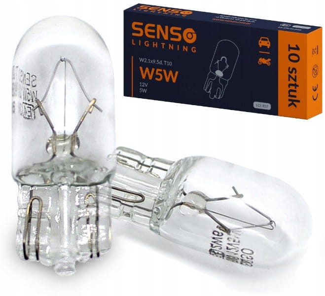 ŻARÓWKI POSTOJÓWKI SENSO W5W 12V 5W E4 x10sztuk
