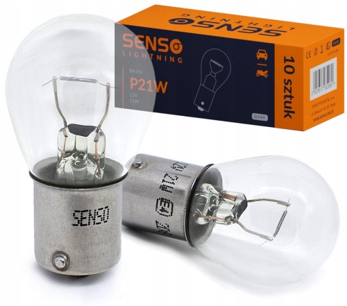 ŻARÓWKA SENSO P21W 12V HOMOLOGACJA E4 x10sztuk