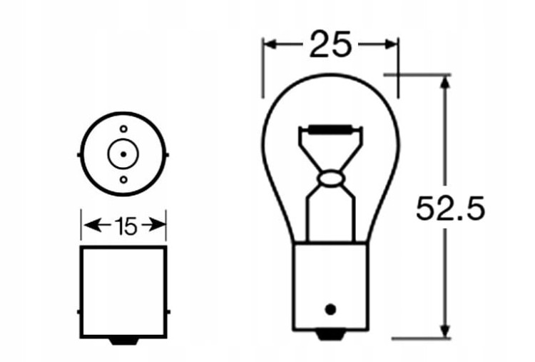 ŻARÓWKA SENSO P21W 12V HOMOLOGACJA E4 x10sztuk