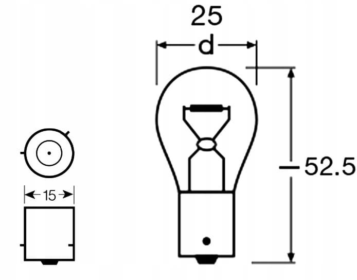 ŻARÓWKA SENSO PY21W 12V POMARAŃCZOWA x10sztuk