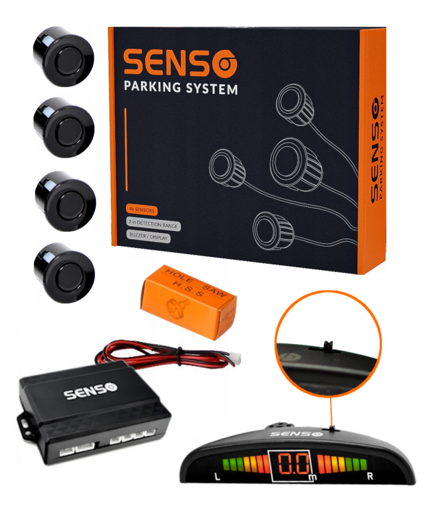 CZUJNIKI PARKOWANIA TYŁ COFANIA PDC SENSO SE-068 WYŚWIETLACZ WYBÓR KOLORU