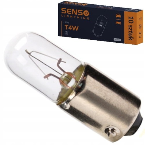 ŻARÓWKI SENSO T4W 12V BA9s x10sztuk