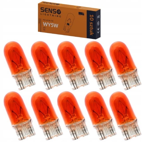 ŻARÓWKA SENSO WY5W W5W 24V POMARAŃCZOWA