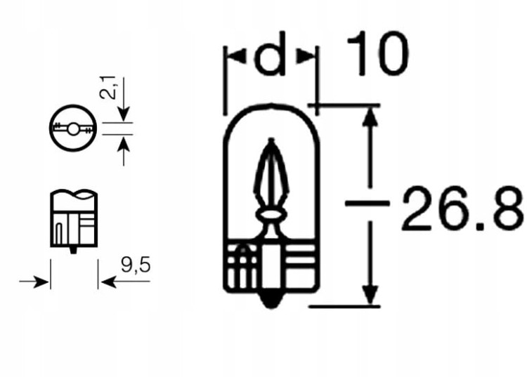 2x ŻARÓWKA SENSO WY5W W5W POMARAŃCZOWE CHROMOWANA