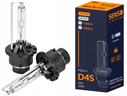ŻARNIK SENSO D4S 6000K XENON E4 PREMIUM ZIMNA BIEL