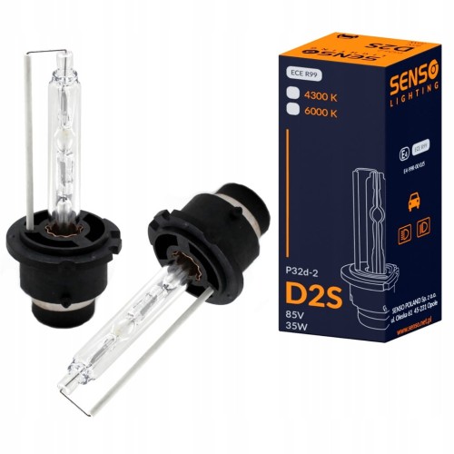 ŻARNIK SENSO D2S 6000K XENON HOMOLOGACJA E4 BASIC ZIMNA BIEL