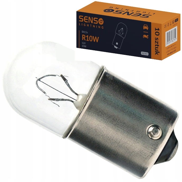 ŻARÓWKA SENSO R10W 10W BA15S 12V x10sztuk