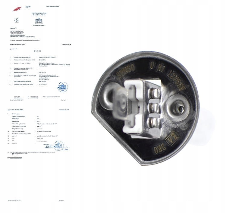 ŻARÓWKA SENSO H1 12V 55W P14.5s HOMOLOGACJA E4