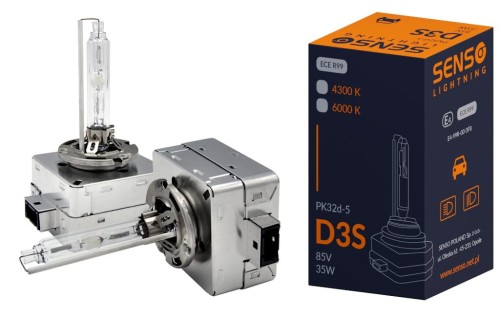 ŻARNIK SENSO D3S 6000K XENON HOMOLOGACJA PREMIUM ZIMNA BIEL