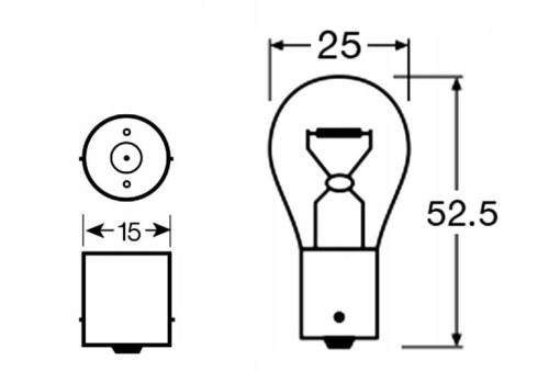 ŻARÓWKA SENSO P21W 24V 21W BA15s