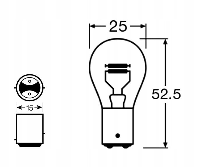 ŻARÓWKA SENSO P21/5W 12V HOMOLOGACJA E4