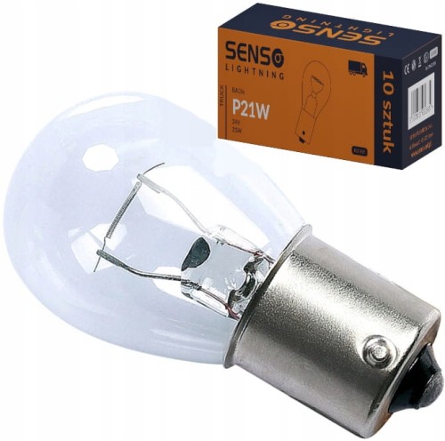 ŻARÓWKI SENSO P21W 24V HOMOLOGACJA E4 x10sztuk