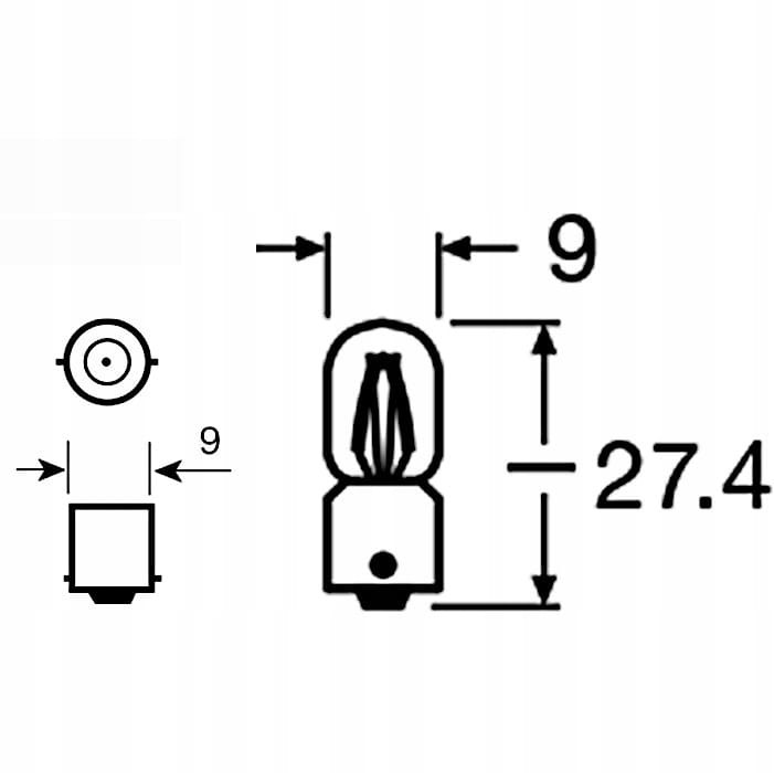 ŻARÓWKA SENSO T4W 12V BA9s