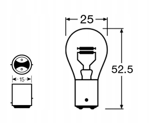 2x ŻARÓWKA SENSO P21/5W 12V SUPER WHITE XENON LOOK