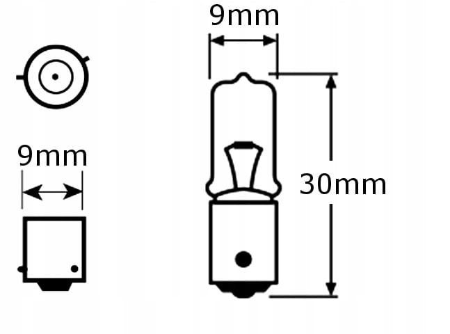 ŻARÓWKA SENSO H6W 12V 6W BAX9s HALOGENOWA