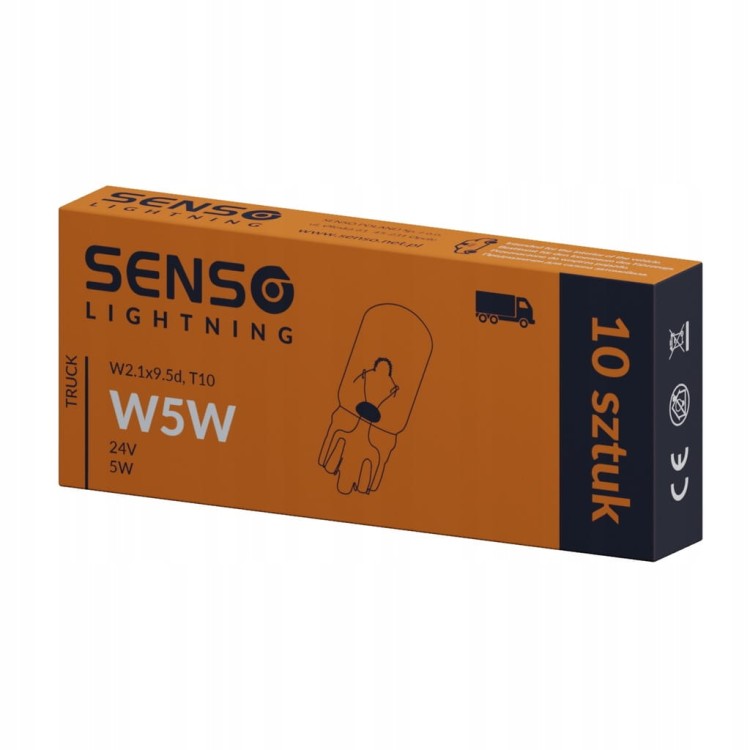 ŻARÓWKA POSTOJÓWKA SENSO W5W 24V 5W