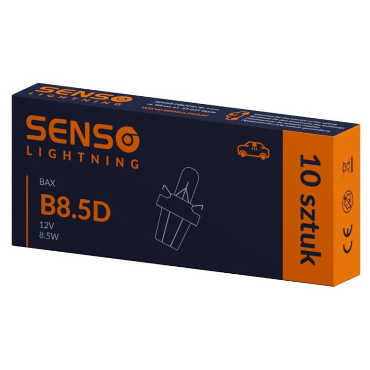 ŻARÓWKA SENSO B8.5D BAX 1.2W 12V OPRAWKA ZEGARY