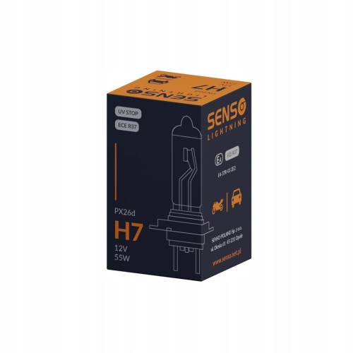 ŻARÓWKA SENSO H7 12V 55W HOMOLOGACJA E4