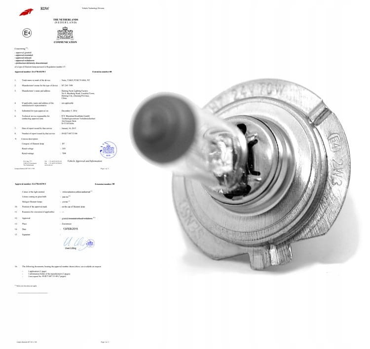 ŻARÓWKA SENSO H7 24V 70W PX26d HOMOLOGACJA E4