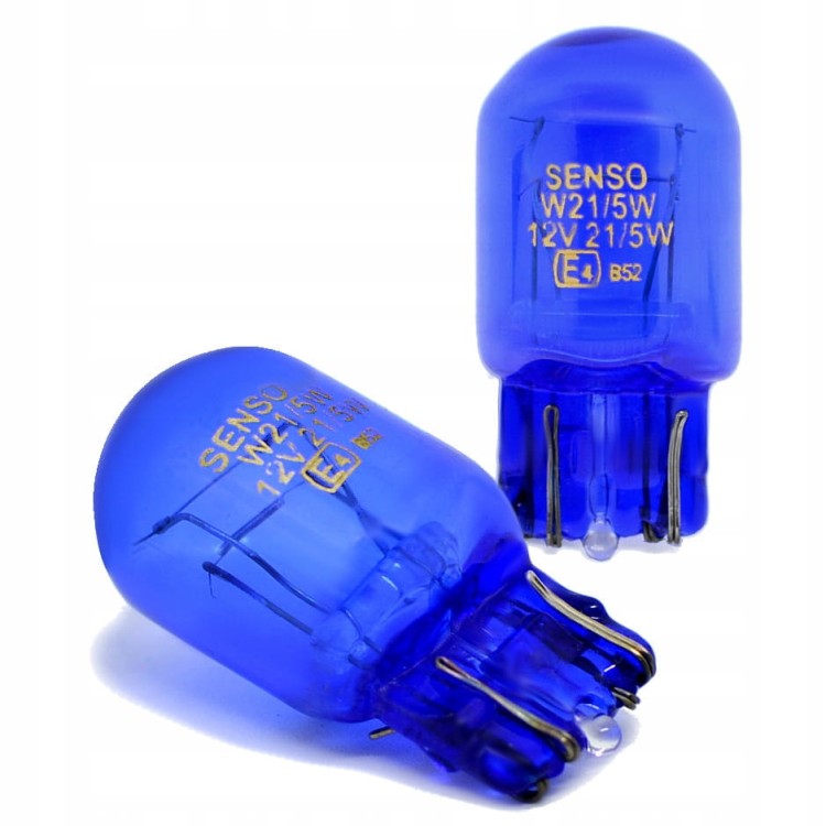 2x ŻARÓWKA SENSO W21/5W T20 12V SUPER WHITE XENON