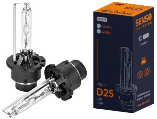 ŻARNIK SENSO D2S 6000K XENON HOMOLOGACJA E4 PREMIUM ZIMNA BIEL