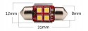 ŻARÓWKA SENSO C5W C10W 31mm LED 4xSMD 3030 CANBUS 12V